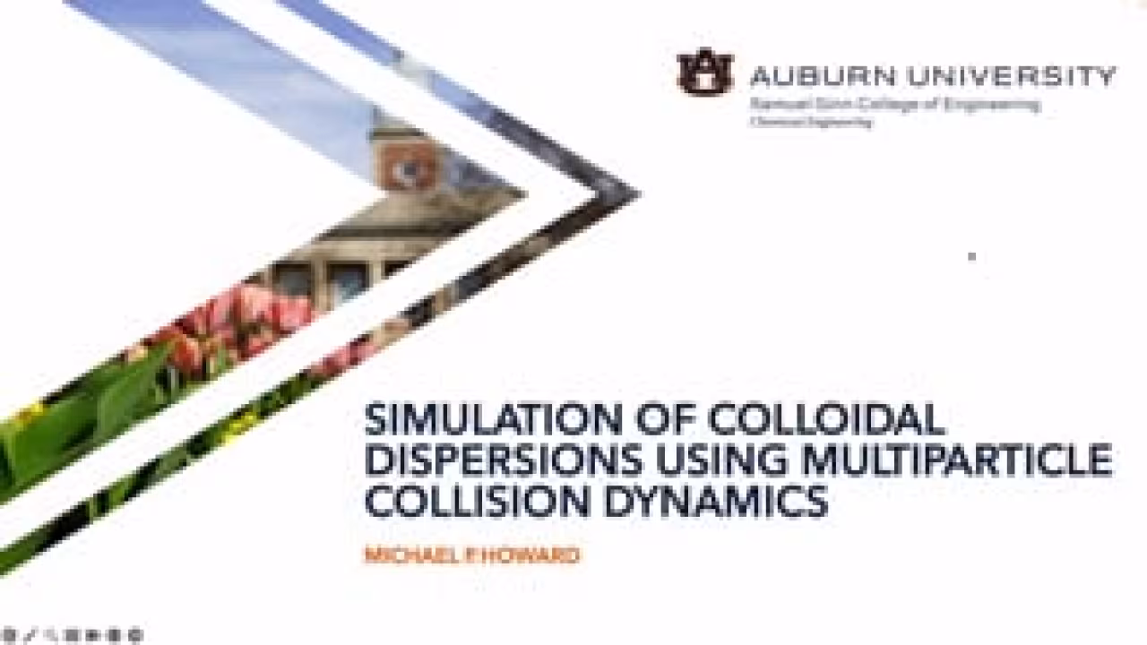 C1 - Howard - Simulation of Colloidal Dispersions - Video 2025